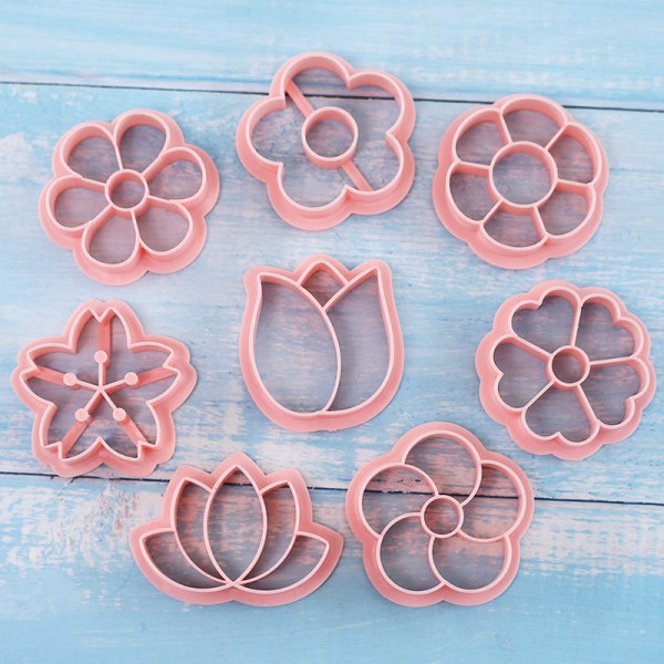 8st/ Set Blomma Form Cookie Form Cookie ter Baking Tools Party