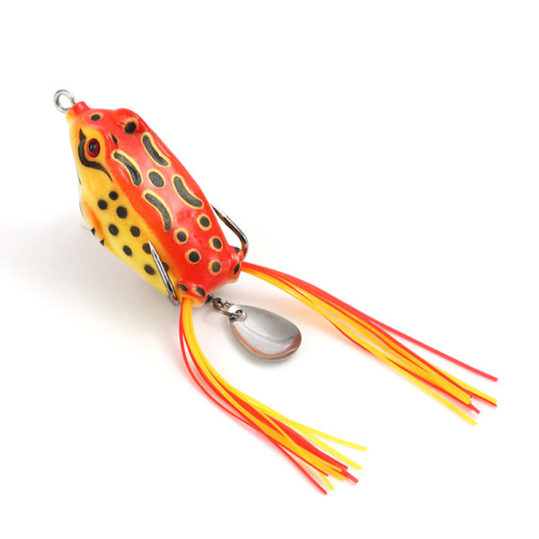 1st 10G 3D Eyes Frog Lure Mjukt Tubebete Plast Fiskedrag w Red