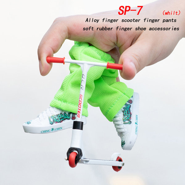Mini Finger Scooter Set Mini Finger Skateboard med byxor Green