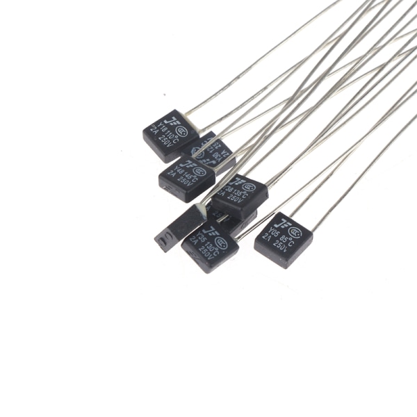 10 st 250V RH 2A 85-160 grader Celsius Thermal säkringstemperatur 10(135℃)