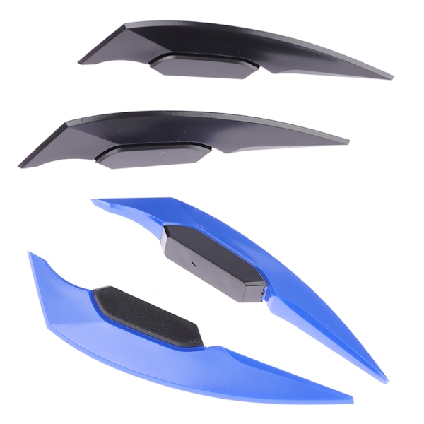 1Par Universal Motorcykel Winglet Aerodynamisk Spoiler Dynamic Gray