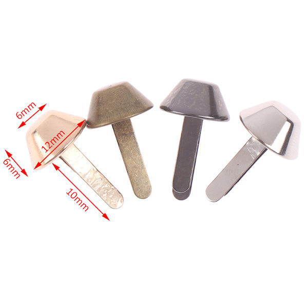 50 st/lot 12 mm metallhantverk Handväska Fötter Nitar för handväska DIY A B