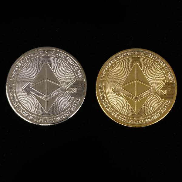 Creative Ethereum Coin Ethereum Art Collection Fysiskt minnesmärke Silver