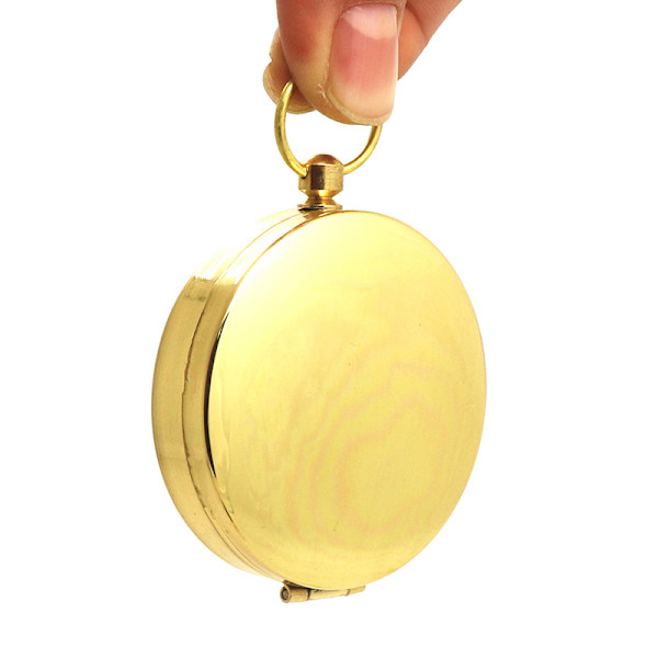 Utomhuscamping Vandringsficka Mässing Golden Compass Portable Com