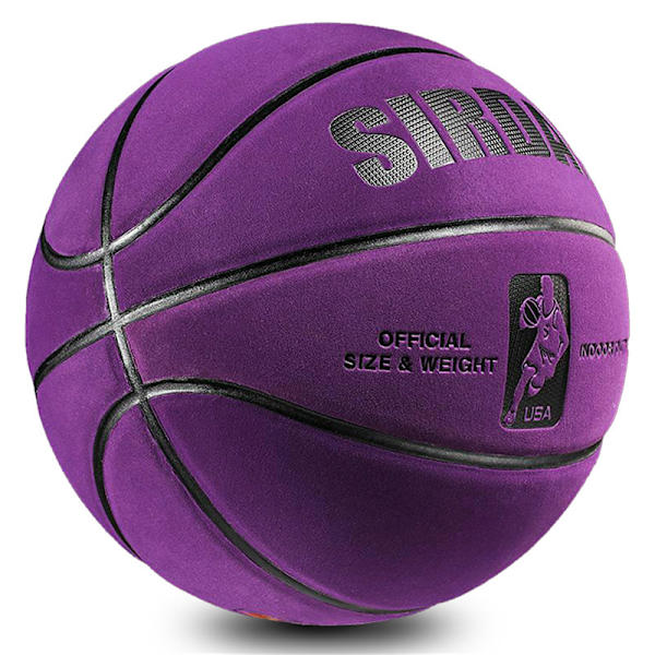 Mjuk basket i mikrofiber storlek 7 Slitstark Anti-Slip Outd Purple