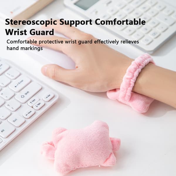 Plysch Handkudde Mus Handledsskydd Mus Armbandsstöd Cu Grey