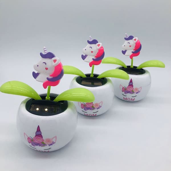 Bilprydnad Solar Apple Flower Automatisk Beetle Bildekoration A2