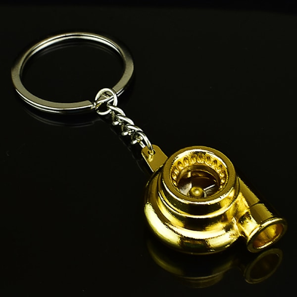 Mini Turbo Turbo Nyckelring Spinning Turbin Nyckelring silver