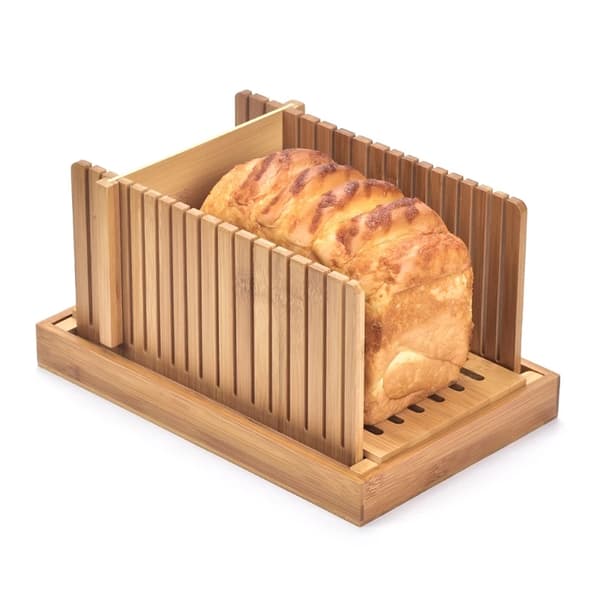 Vikbar Bambu Trä Bröd Slicer ter Toast Loaf ting Guide Sli