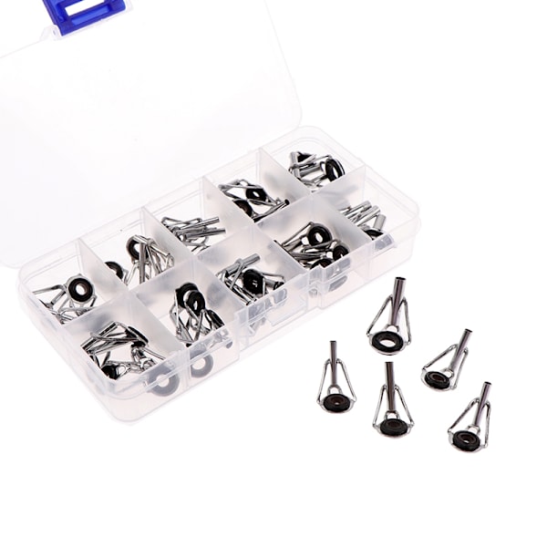 50st/Låda storlek1-10# Fiskespö Guide Tips Repair Kit Set DIY Ey