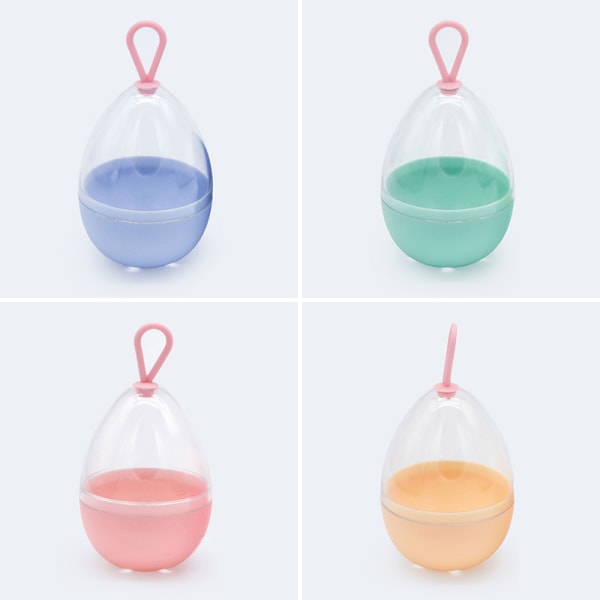 Tom Transparent Puffs Case Förvaringsväska Bärbar svamp Pink
