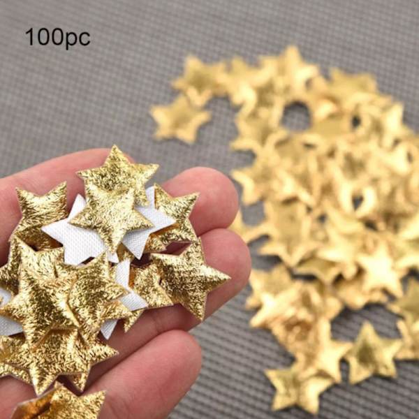 100st Stjärnor för julfest Dekor Skumtyg Stjärnor DIY Sc Red