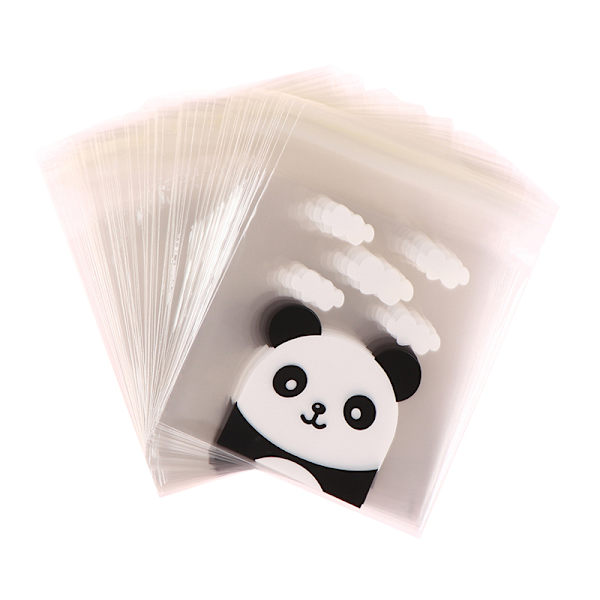 100st/pack Panda Dekoration Självhäftande kakpåse Bröllop L