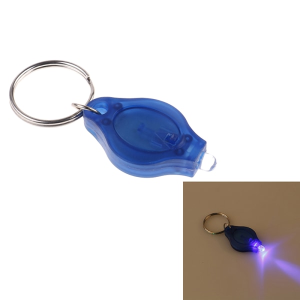 Mini super micro bright light LED camping ficklampa nyckelring ke Blue
