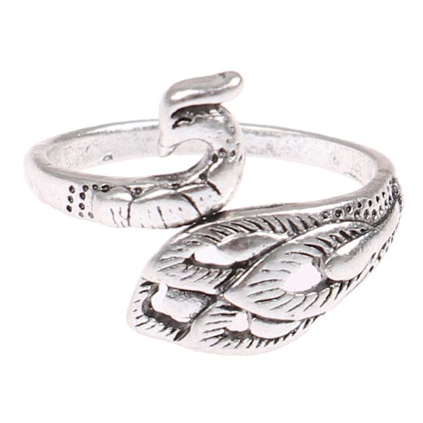 Justerbar stickslinga Virkad slinga Stickning Peacock Ring Enl