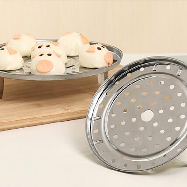 Hushållskorg i rostfritt stål Non-stick ångkokorg ångat ägg 18cm