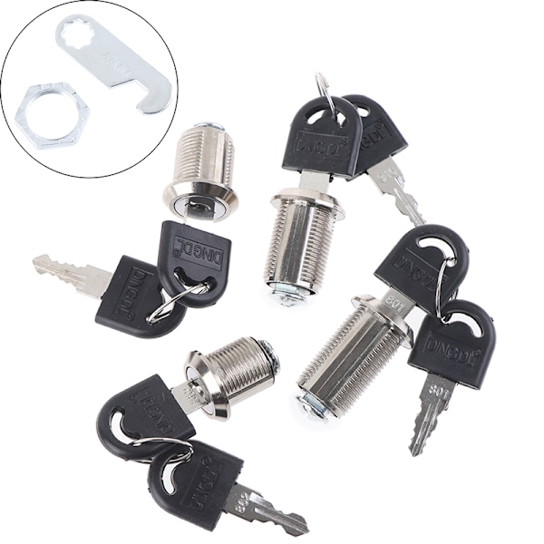 Hårdvara Cylinderlås Dörr Skåp Brevlåda Hänglås Lådkopp 2(25mm Differ key)