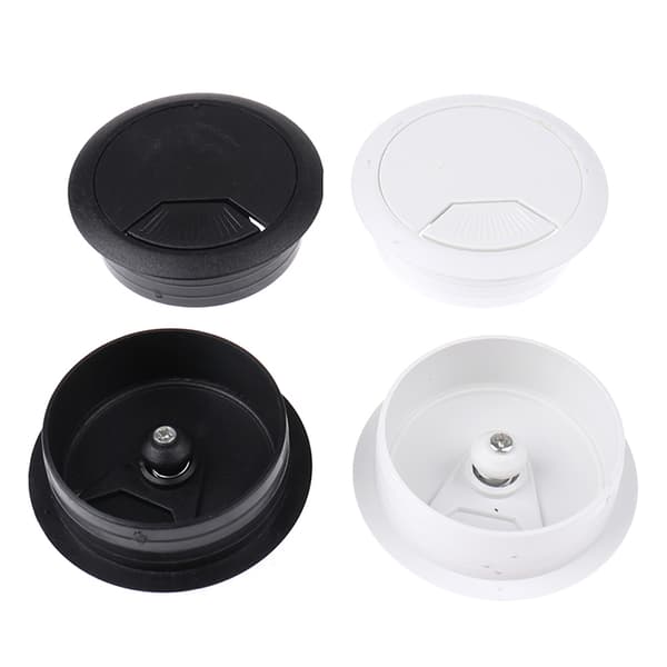 50 mm Datorbordsgenomföring Cap Cover Hål Utlopp Tråd Cab Black