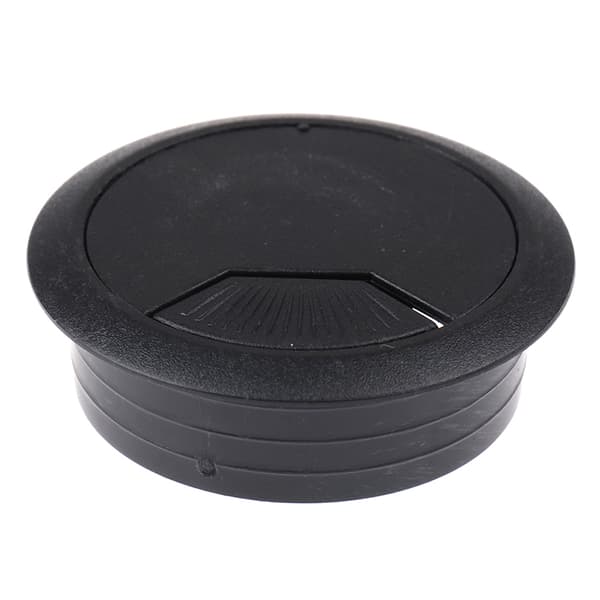 50 mm Datorbordsgenomföring Cap Cover Hål Utlopp Tråd Cab Black