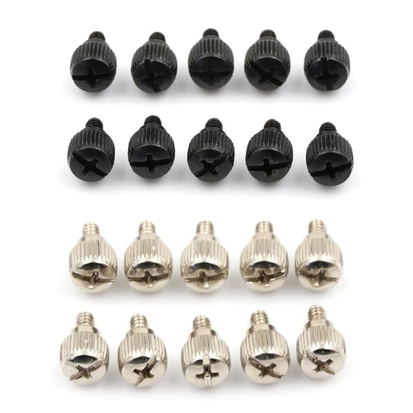 10st 6#32*5 Trådlängd 5mm Dator PC- case Verktygslös justering Black