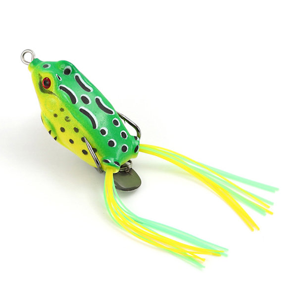 1st 10G 3D Eyes Frog Lure Mjukt Tubebete Plast Fiskedrag w Green