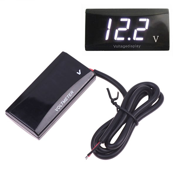 LED Display Digital Voltmeter Panel Volt Volt Meter Tester R White