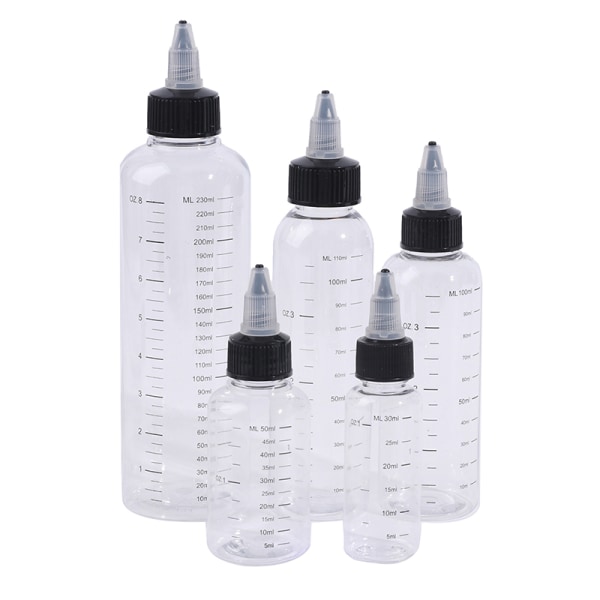 30ml-250ml Plast PET vätskekapacitet Dropper Flaskor Pigment 100ml