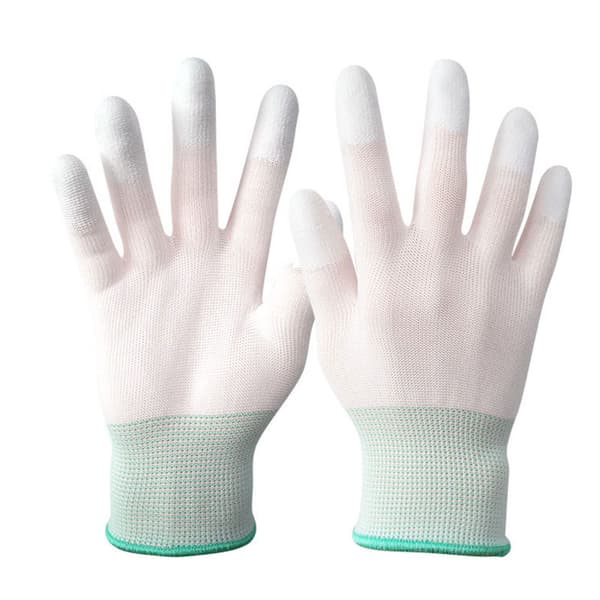 Anti Static ESD Elektroniska Arbetshandskar Pu Finger PC Antisladd