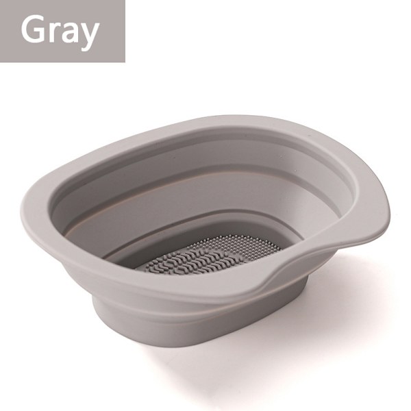 Makeup Brush Cleaner Scrubber Board Pad Tvättmatta Vikbar Sil Gray
