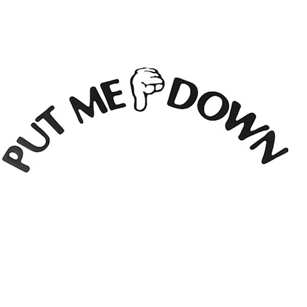 1X PUT ME DOWN Dekal Badrum Toalettsits Sign Reminder PVC Sti