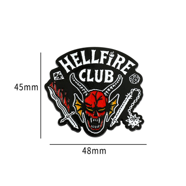 Hellfire Club Stranger Things Pin Badge Brosch Keychain