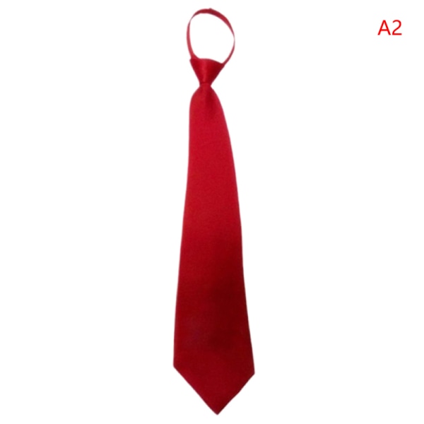 Svart Clip On Herr Slips Säkerhetsslipsar För män Kvinnor Unisex Tie Cl wine red