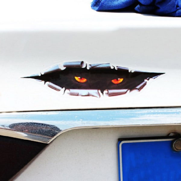 3D Cool Car Stick Creative Sticker Modified Decal Eyes Peeking A2