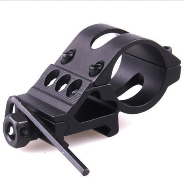 Taktisk 25,4 mm Quick Release Offset Ficklampa Scope Mount Hun Black
