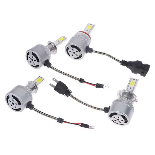 H1 H7 H11 COB Bil LED-strålkastare Glödlampor Hi-Lo Beam 36W 16000LM 60 H3