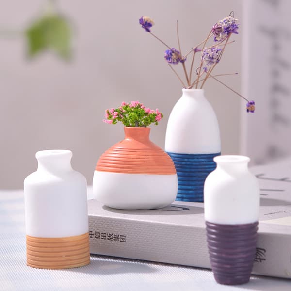 Dockskåp Miniatyr blomvas Blomkruka Simuleringsvas Kruka H A