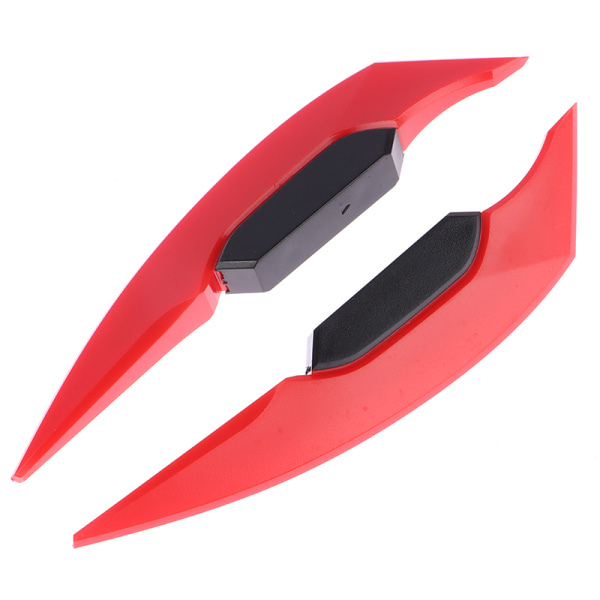 1Par Universal Motorcykel Winglet Aerodynamisk Spoiler Dynamic Red