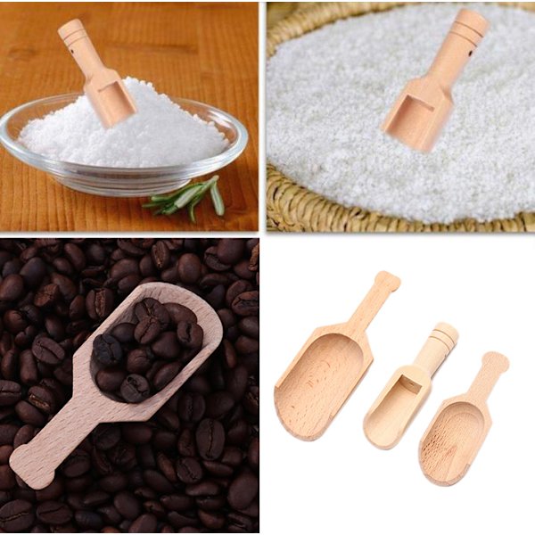 1st Trä Mini Te Kaffe Skopor Kryddor Godis Kryddor Bad A