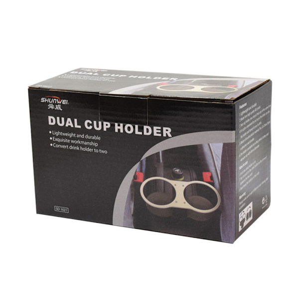 Universal Double Hole Bil Mugghållare Drycker Support Automotive