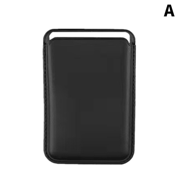 Lyxigt Läderkort Case Med För Magsafe Magnet För glossy black