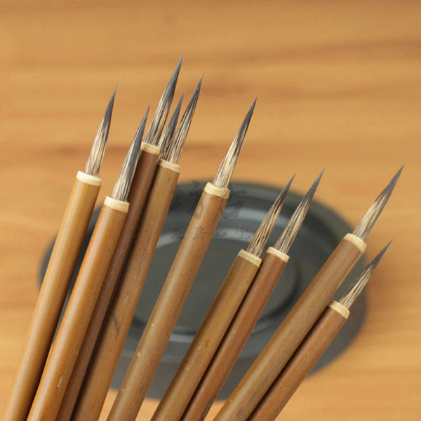 3st/ set Hårborste Weasel Pen Hook Line Paint Brush Calligrap
