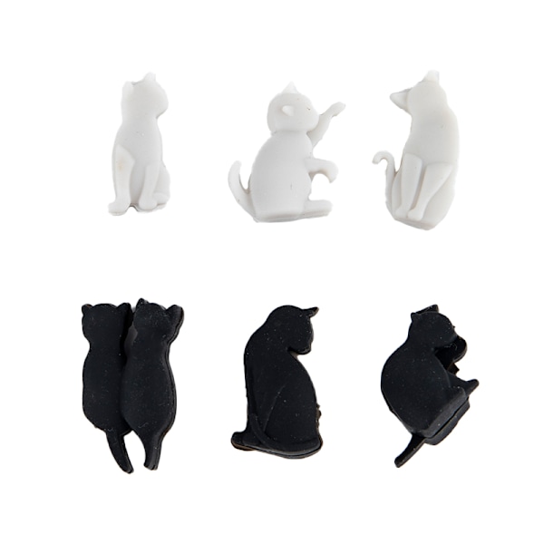 6ST Silikon Cat Vinglas Marker Cup Identifiering Ring Par