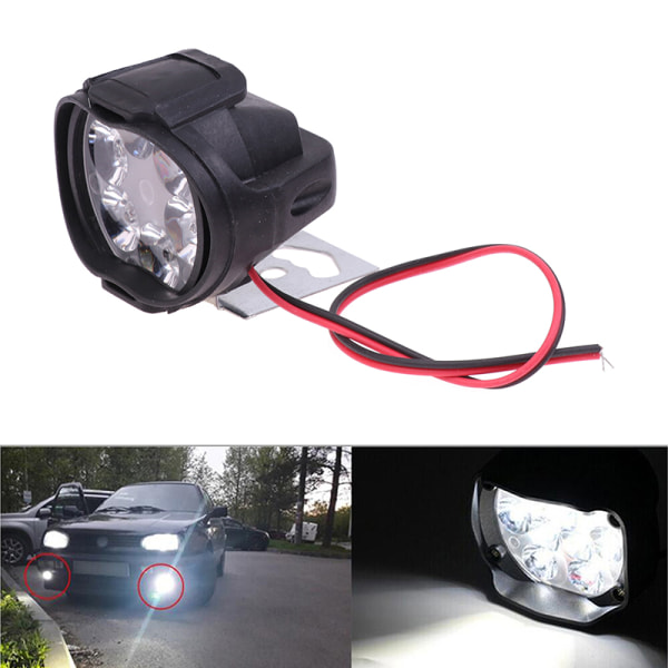 6 LED High Brightness White Spotlights för motorcykelstrålkastare