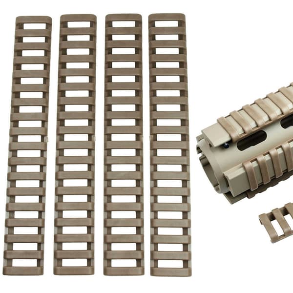 4 st Gummiskena täcker Plast Stege Form För Handguard Pro Black
