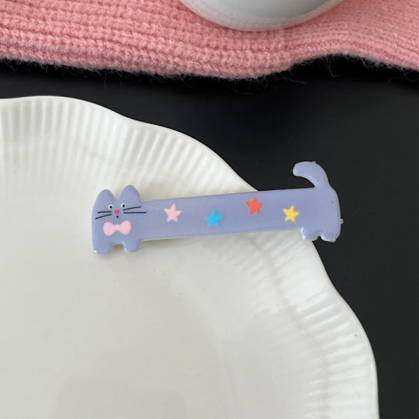Tecknad hårklämma e Cat Shape Side Bangs Clip Makeup Tools Girl A2