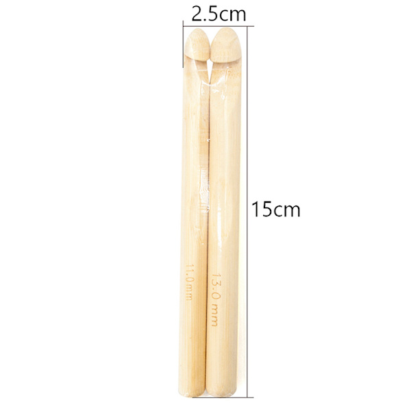1 Par Big Wood Virknål 11mm 13mm Vävning Trästickning