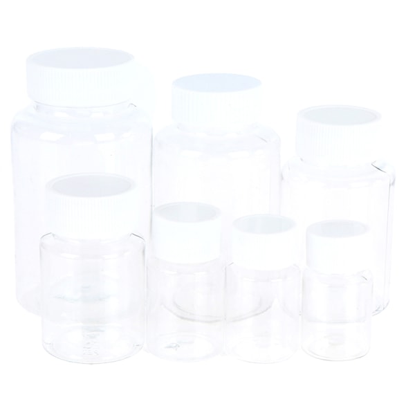 15 ml/20 ml/30 ml/100 ml PET-plast klara tomma förseglingsflaskor fasta 30