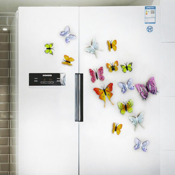 12X 3D Butterfly Wall Sticker Avtagbara dekaler Barn dagis ons White