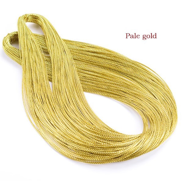 100m rep Guld Silver Sladd Presentförpackning String Metallic Jewel Light gold