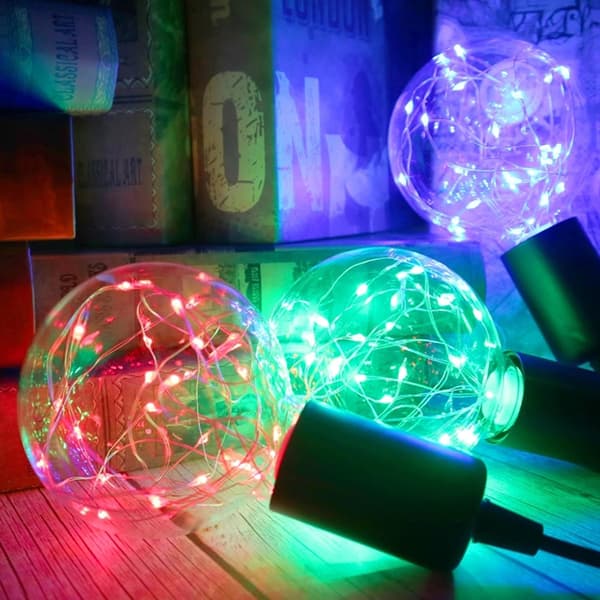 LED Edison String Lighting Bulb E27 220V Colorful RGB Lighting Co warm light
